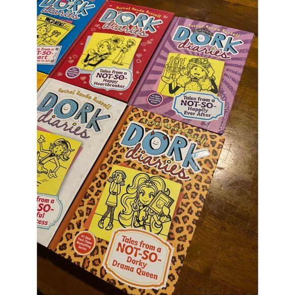 Dork Diaries Partial Set Volumes 3-6 and 8-9 Hardcover By Rachel Renée Russell - Picture 4 of 5